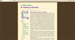 Desktop Screenshot of madame-pipelette.blogspot.com