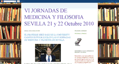 Desktop Screenshot of jornadasmedicinayfilosofia2010.blogspot.com