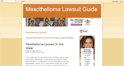 Desktop Screenshot of mesotheliomalawsuitguide.blogspot.com