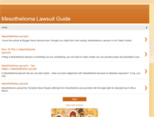 Tablet Screenshot of mesotheliomalawsuitguide.blogspot.com