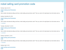 Tablet Screenshot of nobelcallingcardpromotioncode.blogspot.com