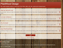 Tablet Screenshot of plaidwooddesign.blogspot.com