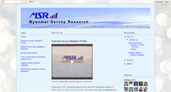 Desktop Screenshot of myanmarsurveyresearch.blogspot.com