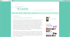 Desktop Screenshot of ingoodtaste1.blogspot.com