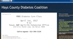 Desktop Screenshot of hayscountydiabetescoalition.blogspot.com