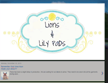 Tablet Screenshot of lionsandlilypads.blogspot.com