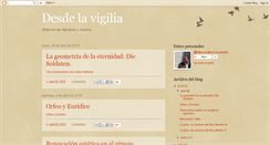 Desktop Screenshot of desdelavigilia.blogspot.com