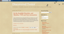 Desktop Screenshot of discoveredtester.blogspot.com