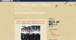 Desktop Screenshot of 37feriadellibro.blogspot.com