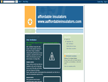 Tablet Screenshot of affordableinsulators.blogspot.com