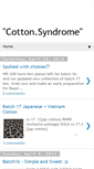 Mobile Screenshot of cottonsyndrome.blogspot.com