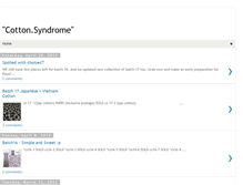 Tablet Screenshot of cottonsyndrome.blogspot.com