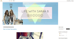 Desktop Screenshot of lifewithsarahb.blogspot.com