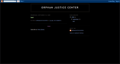 Desktop Screenshot of orphanjusticecenter.blogspot.com