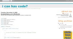 Desktop Screenshot of icanhascode.blogspot.com
