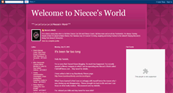 Desktop Screenshot of nieceesworld.blogspot.com