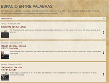 Tablet Screenshot of espacioentrepalabras.blogspot.com