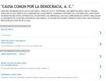 Tablet Screenshot of causacomunporlademocracia.blogspot.com