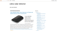 Desktop Screenshot of cobraradardetector-review.blogspot.com