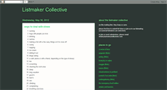 Desktop Screenshot of listmakercollective.blogspot.com