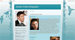 Desktop Screenshot of jensen-ackles-bio.blogspot.com