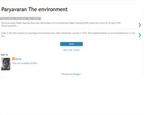 Tablet Screenshot of paryavarantheenvironment.blogspot.com
