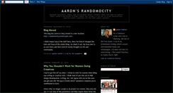 Desktop Screenshot of aaronsrandomocity.blogspot.com