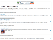 Tablet Screenshot of aaronsrandomocity.blogspot.com