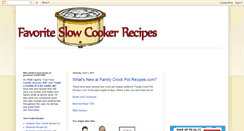 Desktop Screenshot of favoriteslowcookerrecipes.blogspot.com