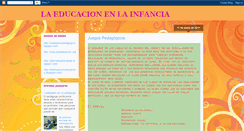 Desktop Screenshot of infanciaeducacion.blogspot.com