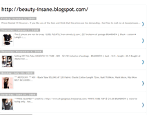 Tablet Screenshot of beauty-insane.blogspot.com