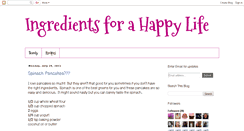 Desktop Screenshot of ingredientsforahappylife.blogspot.com