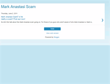 Tablet Screenshot of mark-anastasi-scam.blogspot.com