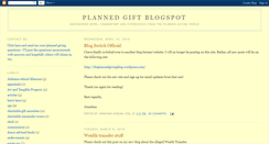 Desktop Screenshot of plannedgift.blogspot.com