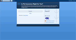 Desktop Screenshot of ispetinsurancerightforyou.blogspot.com