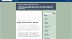 Desktop Screenshot of consultasplantasmedicinales.blogspot.com