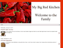 Tablet Screenshot of mybigredkitchen.blogspot.com