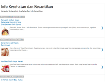 Tablet Screenshot of infokesehatankecantikan.blogspot.com