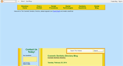Desktop Screenshot of cosmeticdentistrydirectory.blogspot.com