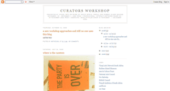 Desktop Screenshot of curatorsworkshop.blogspot.com