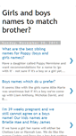 Mobile Screenshot of names-to-match-brother.blogspot.com