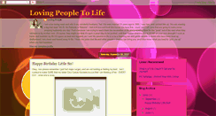 Desktop Screenshot of lovingpeopletolife.blogspot.com