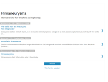 Tablet Screenshot of hirnaneurysma.blogspot.com