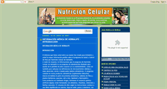 Desktop Screenshot of nutrasuscelulas.blogspot.com