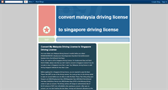 Desktop Screenshot of convertsingaporedrivinglicense.blogspot.com