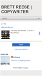 Mobile Screenshot of brettreese.blogspot.com