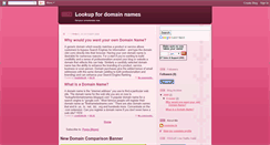 Desktop Screenshot of lookupfordomainnames.blogspot.com