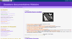Desktop Screenshot of dossiers-histoire.blogspot.com