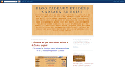 Desktop Screenshot of cadeaux-en-bois.blogspot.com