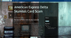 Desktop Screenshot of amexdeltaskymilesscam.blogspot.com